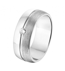 Zilveren vriendsschapsring mat/glans met zirconia A212CZ - 3141316