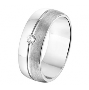 Zilveren vriendsschapsring mat/glans met zirconia A212CZ - 3141316