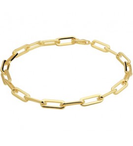 Zilver verguld armband ovale schakel 4.5 mm 19 cm - 3201020