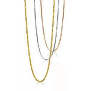 ZINZI zilv. gourmet collier 1.6 mm 45 cm rose verguld - 3200698
