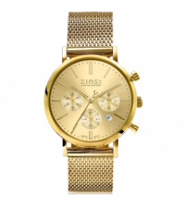 ZINZI horloge chrono goud / gg wijzerplaat / gg mesh band 34 mm - 3211773