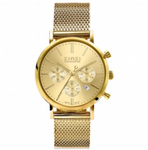 ZINZI horloge chrono goud / gg wijzerplaat / gg mesh band 34 mm - 3211773