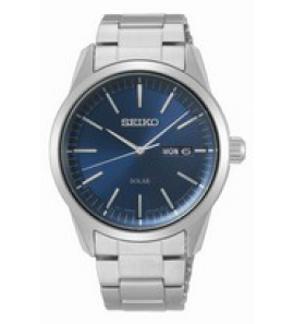 Seiko heren solar ss bracelet blauw 100m wr - 3191961