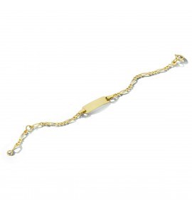 9K plaatarmbandje figaro 2.0 mm 9-11 cm - 3220333