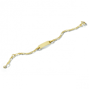 9k graveerarmband plaat 5,0 mm  9 - 11 cm - 3220333