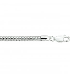Zilv. Slangcollier 4,0 mm - 3202219