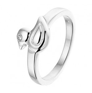 Zilver RH kinderring eentje mt. 14 - 3202026