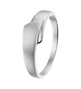 Zilver RH dames ring mat/glans mt 19½ - 3200783