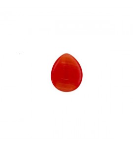 MY iMenso Goccy (15mm) insignia Cat's Eye "flame scarlet" cabochon (glass/comp) - 3200812