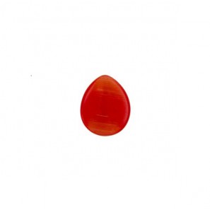 MY iMenso Goccy (15mm) insignia Cat's Eye "flame scarlet" cabochon (glass/comp) - 3200812