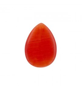 MY iMenso Goccia (25mm) insignia Cat's Eye "flame scarlet" cabochon (glass/comp) - 3200818