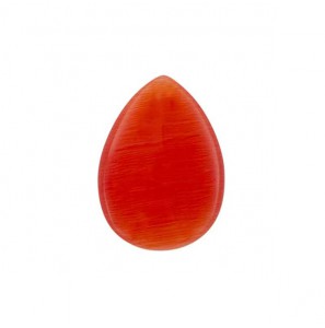 MY iMenso Goccia (25mm) insignia Cat's Eye "flame scarlet" cabochon (glass/comp) - 3200818