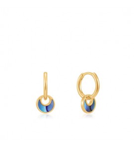 Ania Haie Abalone Cres. Huggie Hoops S GP - 3210216