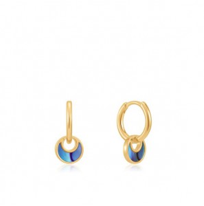 Ania Haie Abalone Cres. Huggie Hoops S GP - 3210216