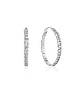 Ania Haie Curp Chain Hoop Earrings M - 3200873