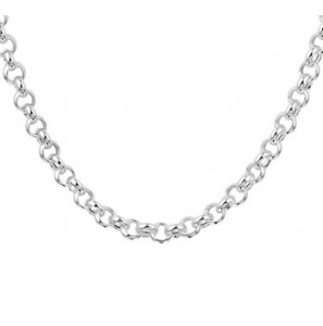 Zilver jasseron collier 5.5 mm 45 cm - 3200951