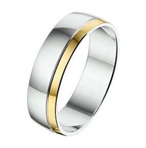 Amorio ring zilver met goud AL746-6 - 3224010