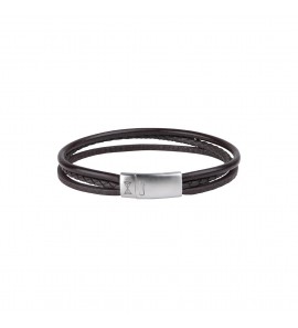 Aze Juwels armband Dainty Three String Brown 19.5 cm - 3230006