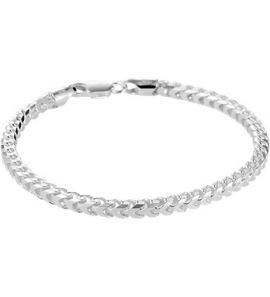 Zilver armband vierkant gourmet 4 mm 20 cm - 3201827