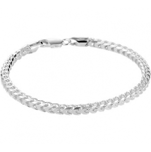 Zilver armband vierkant gourmet 4 mm 20 cm - 3201827