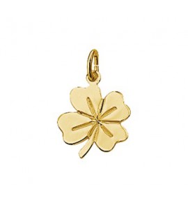 Goud hanger/bedel klavervier 14,5x10mm - 3083419