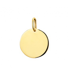 Goud graveerplaatje rond 13 mm - 3201051