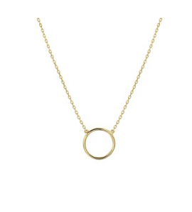 Goud collier anker 0.8 mm open rondje 9.5 mm 40-44 cm - 3201061