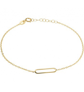 Goud armband anker 1.3 mm met schakelhanger 17 mm 16-18 cm - 3201074