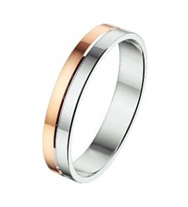 Amorio ring zilver met roze goud AL748-4 - 3224012