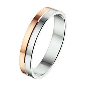 Amorio ring zilver met roze goud AL748-4 - 3224012