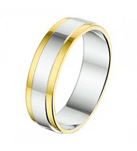 Amorio ring zilver met goud AL765-4.5 mm - 3224025