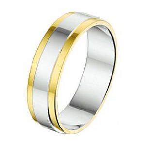 Amorio ring zilver met goud AL765-4.5 mm - 3224025