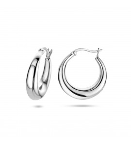 Zilver creolen aflopend 22.5 x 4.5 mm - 3223656