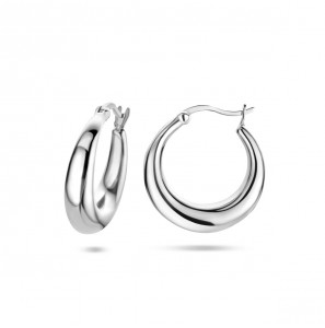 Zilver creolen aflopend 22.5 x 4.5 mm - 3223656