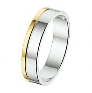 Amorio ring zilver met goud AL753-4 - 3224021