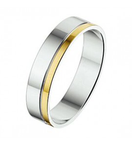 Amorio ring zilver met goud AL754-5 mm - 3224026