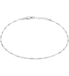 Zilver RH enkelbandje anker buisjes 1,4 mm 24 + 2 cm - 3201197