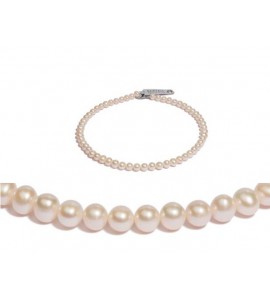Di-Perle collier zoetwaterparel  wit 8 - 9 mm 45 cm - 3201229