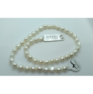 Di-Perle collier zoetwaterparel barok wit 8 - 9 mm 45 cm - 3201230