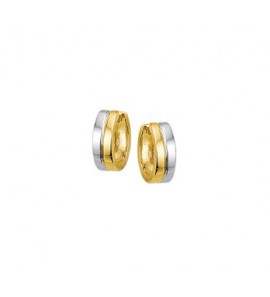 Goud klap oorringen vierkant 14x4.2 mm - 3210693