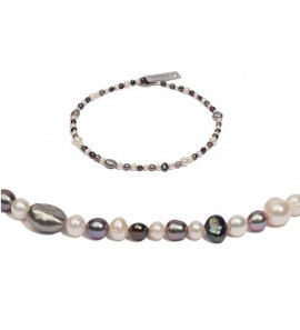 Di-Perle collier zoetwaterparel mult kleur 6-11 mm 45 cm - 3201241