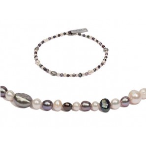 Di-Perle collier zoetwaterparel mult kleur 6-11 mm 45 cm - 3201241