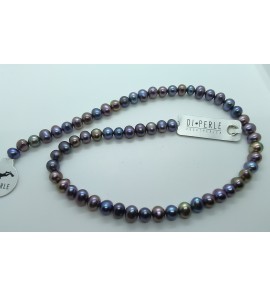 Di-Perle collier zoetwater purple 7-8 mm 45 cm - 3201244