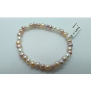 Di-Perle armband zoetwater zalm 5-6 mm op elastiek div cm - 3201248