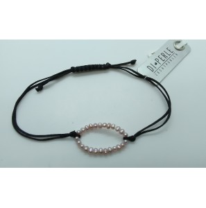 Di-Perle armband zoetwater zalm 2.5-3 mm op koord - 3201249