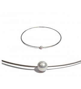Di Perle edelstaal collier 5-rij met zoetwater parel wit 10-11 mm 42 cm - 3201256