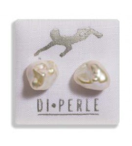 Di Perle oorknop met zoetwater parel Kashi wit 9-10 mm - 3201271
