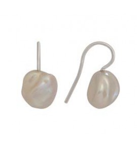 Di Perle oorhanger met zoetwater parel Kashi wit 11-12 mm - 3201272