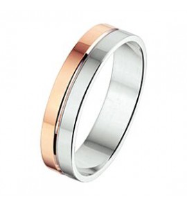 Amorio ring zilver met roze goud AL749-4 - 3224011