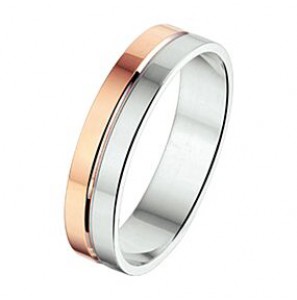 Amorio ring zilver met roze goud AL749-4 - 3224011